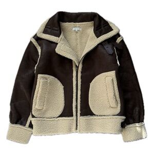 Moon River Faux Shearling Mustang Jacket - Womens S